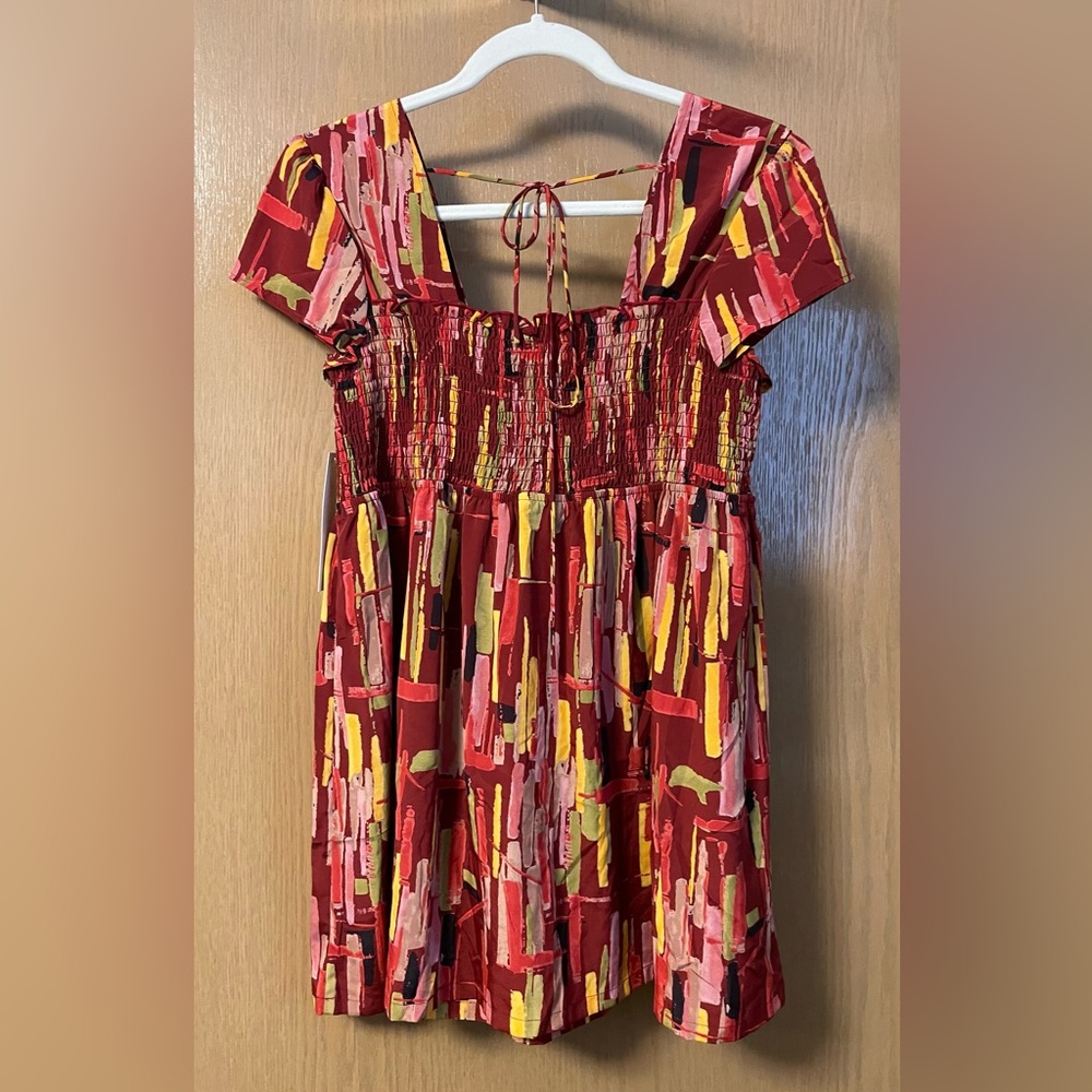 ELLE XL red multi color top